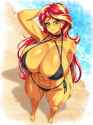 3805434__suggestive_artist-colon-masterdestroyzj_sunset+shimmer_human_equestria+girls_g4_2d_abs_arm+behind+head_bangs_bare+shoulders_barefoot_beach_belly_belly+.jpg