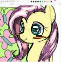 3433182__safe_artist-colon-skypaw10_fluttershy_pegasus_pony_g4_art+program+in+frame_blush+sticker_blushing_female_mare_ms+paint_smiling_solo.png