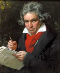 Joseph Karl Stieler - Portrait of Ludwig van Beethoven when composing the Missa So - (MeisterDrucke-606456)