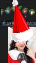 santa hat jihan she cant see