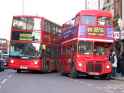 Arriva_London_buses_VLA157_(LJ55_BSU)_&amp;_RM54_(LDS_279A),_Whitehall,_route_159,_9_December_2005