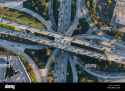los-angeles-hollywood-101-and-harbor-110-four-level-freeway-interchange-K0WCF6