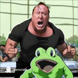 anime alex jones frog