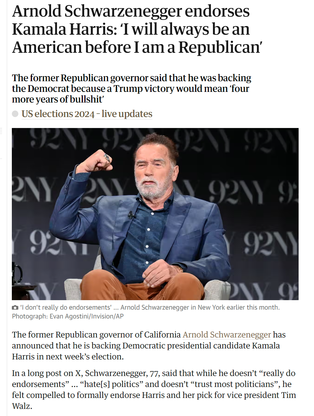 /pol/ - ARYAN UBERMENSCH ARNOLD SCHWARZENEGGER SUPPORTS AMERICA FIRST ...