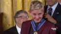 obama_Ellen DeGeneres Tears Up Receiving Medal of Freedom