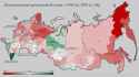 Russia population loss by region