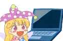 Clownpiece at Computer