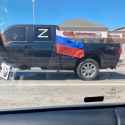 truck Z Russia flag