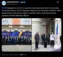 35 delegations from EU countries and beyond arrived in Lviv today. On Rynok Square, the EU flag was raised by two Ukrainian children, Yana Stepanenko 09-05-2025