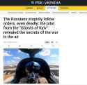 2022-04-24 The Russians stupidly follow orders, even deadly - The pilot from the &#039;Ghosts of Kyiv&#039; revealed the secrets of the war in the war - Fake News Lies Propaganda Ukraine Ukrainian