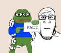 soyjak holding pepe holding fact