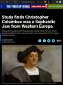Christopher Columbus Secret jew times of israel