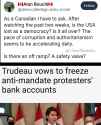 Trudeau freezes bank accounts COVID