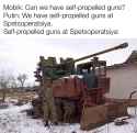 self propelled gun at home