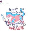 Trans pronouns was were 