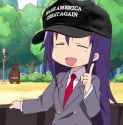 PurplehairExplainingBear
