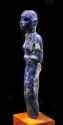 Egyptian statuette, 3300–3000 BC. The Lapis lazuli material is thought to have been imported through Mesopotamia from Afghanistan. Ashmolean.[22][14]