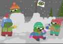 Snow fort Pepes