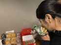 maika eating mcdonalds