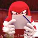 I can&#039;t read - Knuckles