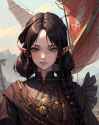 Black hair elf 36 TheMedievalBard Antoinette