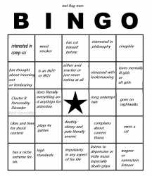 male red flag bingo