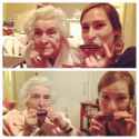 Me and Oma. Oma and me. #loveher #harmonica #jamming #genes