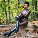 leather catsuit