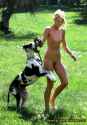 Nude-blonde-and-a-huge-dog