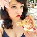 big eye pizza girl