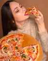 ecstatic pizza lover