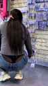 @JustOneSniff Big Ass Latina Worker With Whaletail 2024-02-08 Brunette Butt Pants Denim Jeans Panties Thong Candid Creepshot 004
