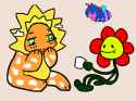 sun beary flower bee