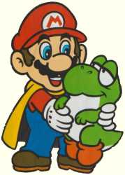 SMW_Artwork_Cape_Mario_and_Baby_Yoshi
