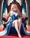 bratty princess sitting on throne