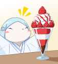 koji strawberry ice cream cheer happy