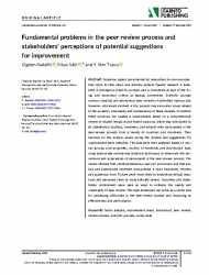 Learned Publishing - 2024 - Kadaifci - Fundamental problems in the peer%E2%80%90review process and stakeholders perceptions of