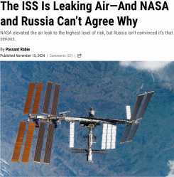 ISS leaking air