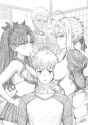 __artoria_pendragon_saber_tohsaka_rin_emiya_shirou_and_archer_fate_and_1_more_drawn_by_fkscrashing__eb18f12ff02fdb201bbd06e92b17a250