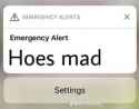 emergency alert; hoes mad