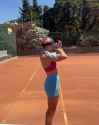 Katie Boulter sweaty