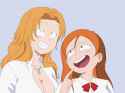 laughing rangiku and orihime