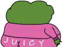 apu facing away from the camera wearing a pink tracksuit with the word juicy embroidered on the bottom (save in apu folder 03-misc apus)