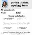 Jayden Daniels apology form