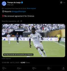 Screenshot 2025-07-13 at 01-01-42 Tiempo de Juego on X 🎙️Informa @miguelitocope ❌No hay acuerdo de renovación por Vinicius https __t.co_f9voMRV58h _ X