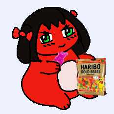 Bear eating gold bears
