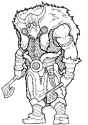 viking-with-two-axes-coloring-page