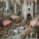 bustling-medieval-marketplace-stockcake