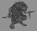 Gnoll shaman skull spear creepy