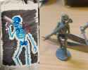 glowing skeleton with a rocket launcher